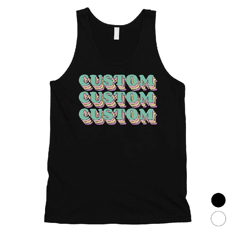 Sorority Theme Green Top Text Lovely Mens Personalized Tank Tops